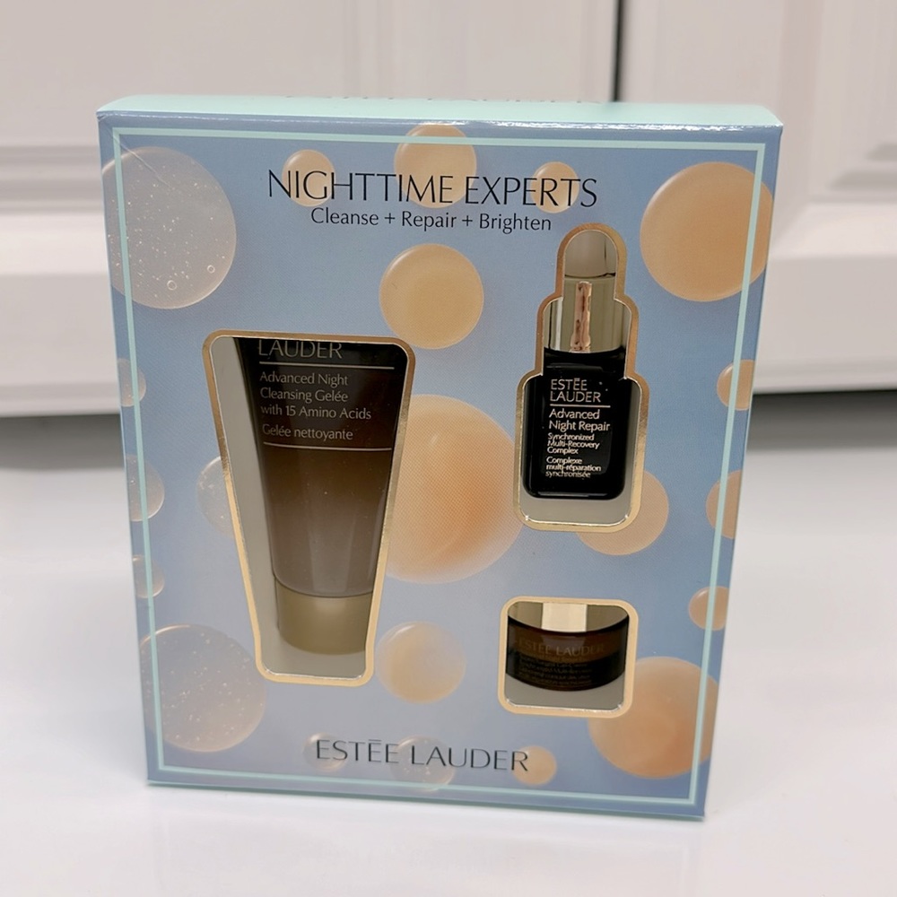Estée Lauder 3pc gift set advanced night repair cleanser serum and eye cream